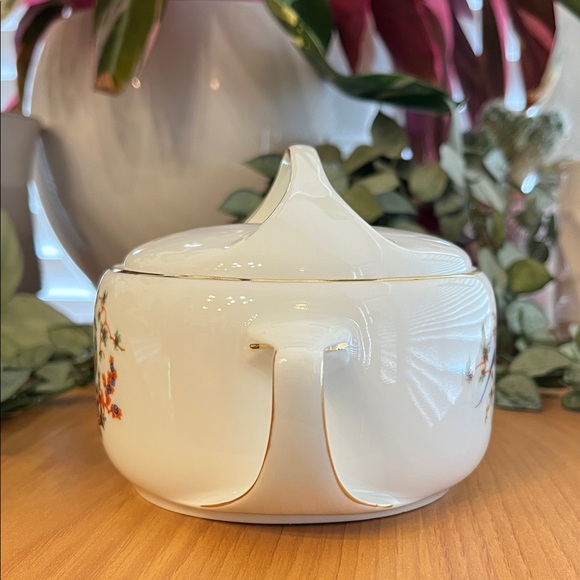 Bohemia Donatello Vintage Sugar Bowl & Relish Dish Birds Of Paradise 1921-1945 - Picture 3 of 16